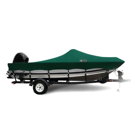 Eevelle Boat Cover ALUMINUM FISHING Walk Thru Windshield, Outboard Fits 21ft 6in L up to 100in W Green SFAVWT21100B-HTR
